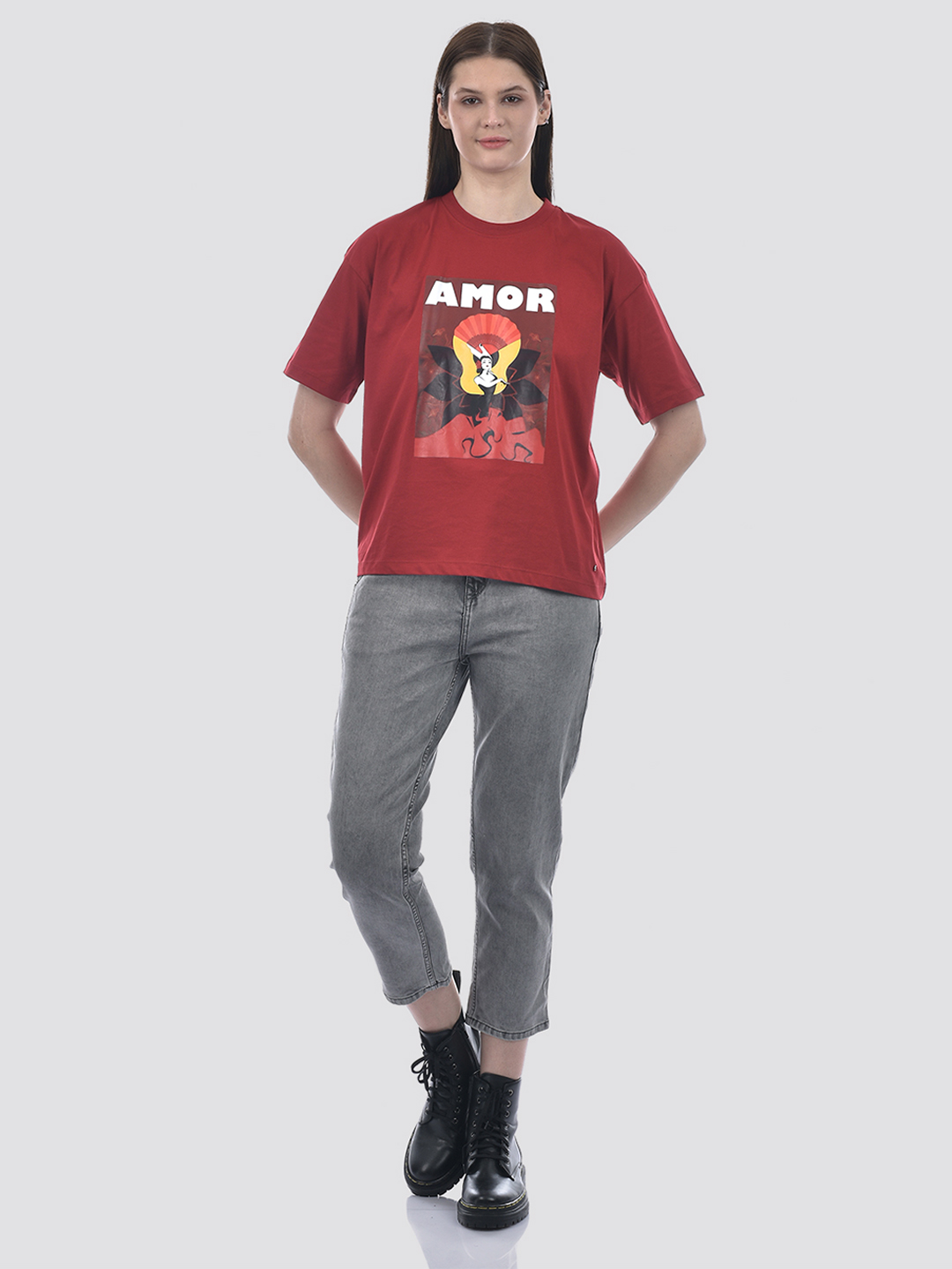 Numero Uno Women Grey Baggy Fit Sustainable Jeans